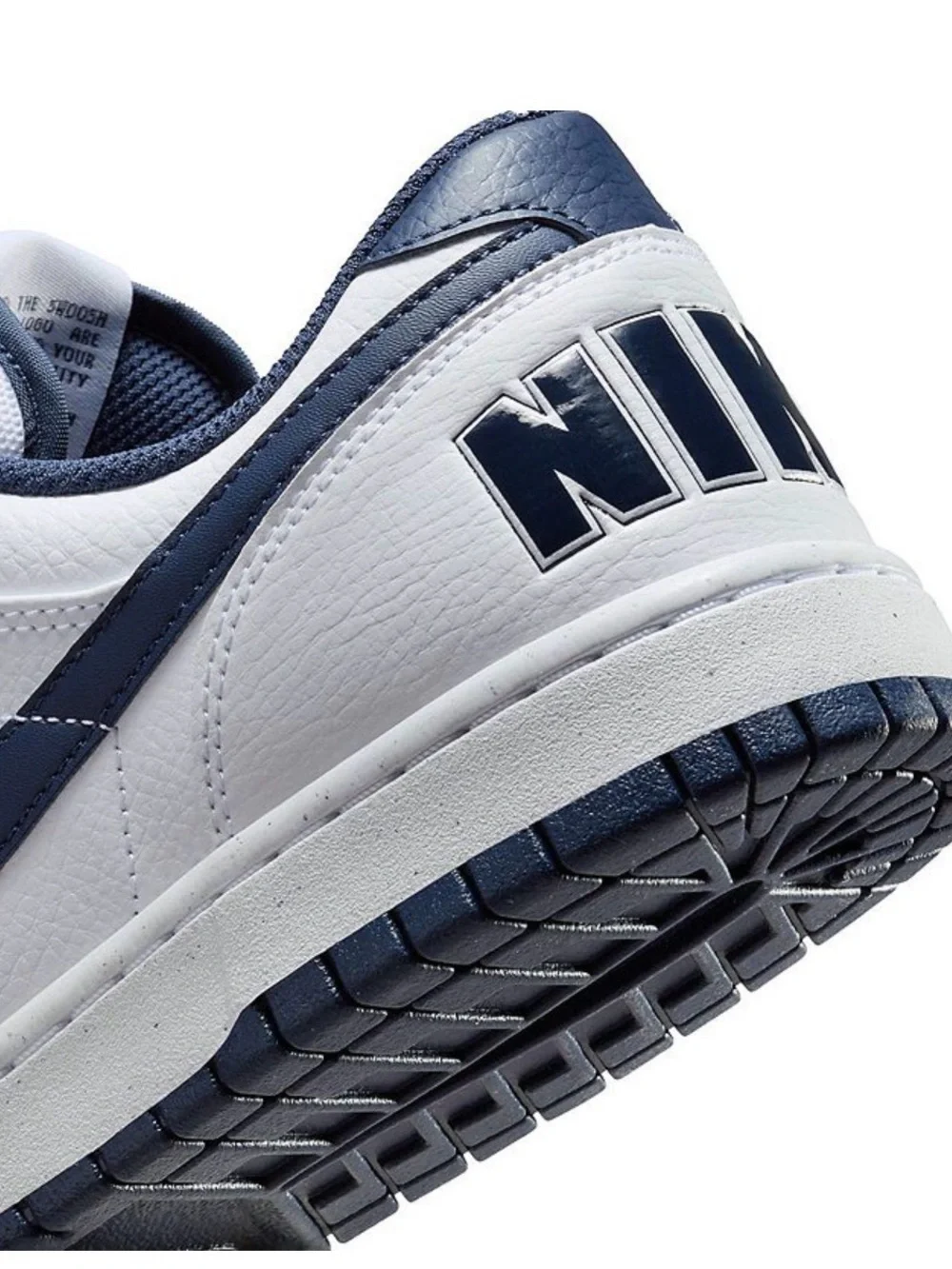 Men’s Nike Big Low Sneakers White / Midnight Navy Blue Shoes
